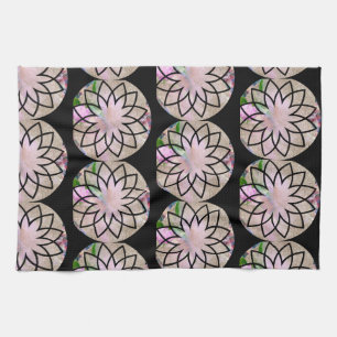 Lotus Blossom Blumenspringtime in Pastellrosa Geschirrtuch