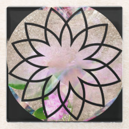 Lotus Blossom Floral Springtime Glasuntersetzer