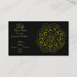 Lotus Blossom (Henna)(Gold) Visitenkarte