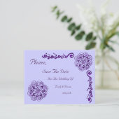 Lotus Blossom (Henna) (Lila) Ankündigungspostkarte (Stehend Vorderseite)