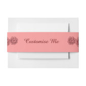 Lotus Blossom (Henna) (rot) Einladungsbanderole (Vorderseite Beispiel)