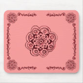 Lotus Blossom (Henna) (rot) Mousepad (Vorne)