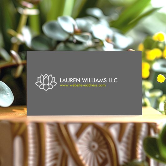 LOTUS BLOSSOM IN GRAU VISITENKARTE