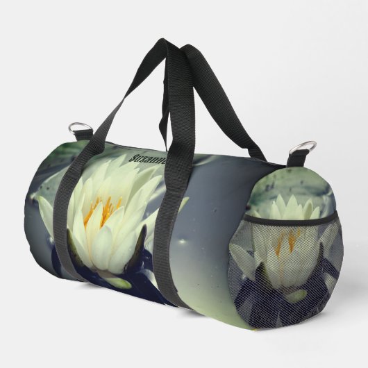 Lotus Blossom Lily Personalisiert Duffle Bag (Rechte Ecke)