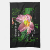 Lotus Blossom Nehemiah 8:10 Geschirrtuch (Vertikal)