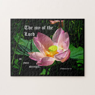 Lotus Blossom Nehemiah 8:10 Puzzle