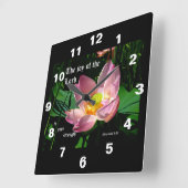 Lotus Blossom Nehemiah 8:10 Quadratische Wanduhr (Winkel)