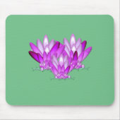 Lotus blossom pink auf grünem Meeresgrund Mousepad (Vorne)