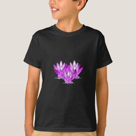 Lotus blossom pink auf grünem Meeresgrund T-Shirt (Vorderseite)