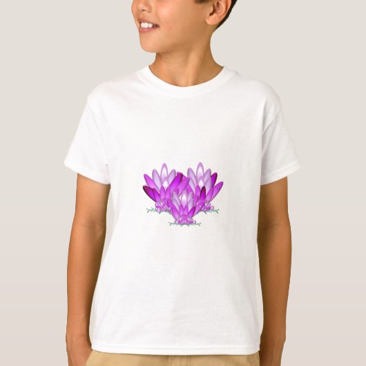 Lotus blossom pink auf grünem Meeresgrund T-Shirt (Vorderseite)
