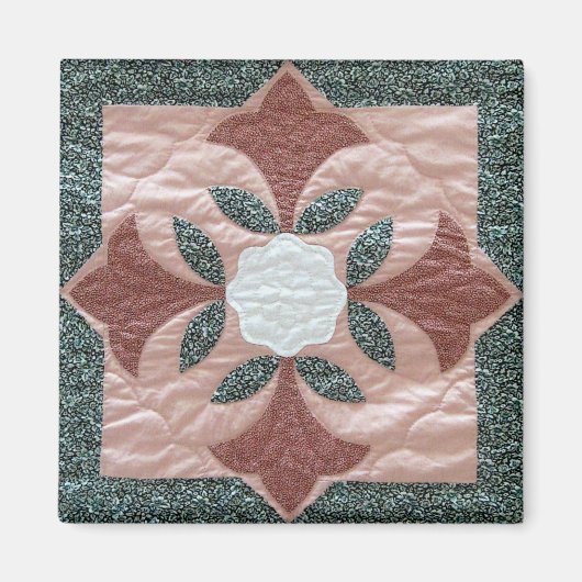 Lotus Blossom Quilt Magnet (Vorne)