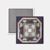 Lotus Blossom Quilt Magnet (Vorderseite/Rückseite)