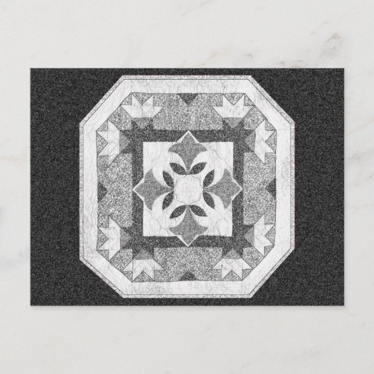 Lotus Blossom Quilt Postkarte (Vorderseite)