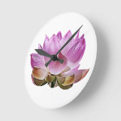 Lotus blossom runde wanduhr (Winkel)