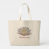 Lotus Blossom Wasserlilie Blume Pastell Floral Jumbo Stoffbeutel (Rückseite)