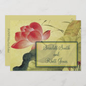 Lotus Blossom Wedding Einladung (Vorne/Hinten)