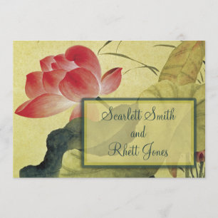 Lotus Blossom Wedding Einladung