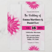 Lotus Blossom Wedding Einladung (Vorne/Hinten)