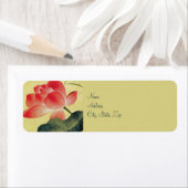 Lotus Blossom Wedding Rücksendeadressen-Aufklebers (Insitu)