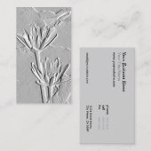 ©Lotus Blossoms/Embossed-like Foto Visitenkarte (Vorne/Hinten)