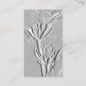 ©Lotus Blossoms/Embossed-like Foto Visitenkarte (Vorderseite)
