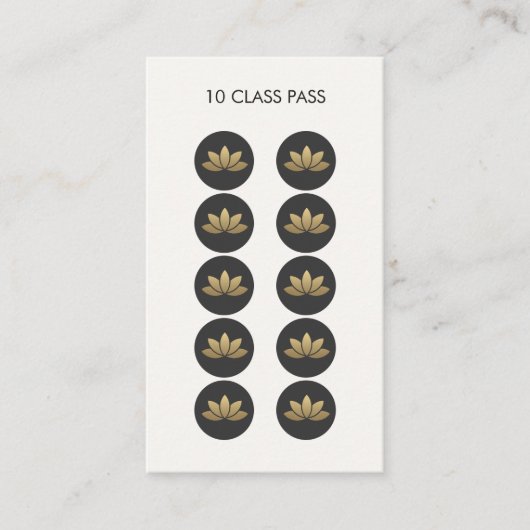 Lotus Blume 10 Class Pass Card Treuekarte (Vorderseite)