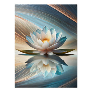 Lotus Blume abstraktes Wandplakat Poster