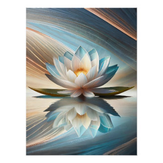 Lotus Blume abstraktes Wandplakat Poster