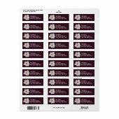 Lotus Blume Address Labels (Vorne)