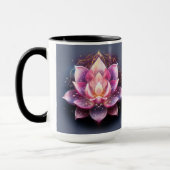 Lotus Blume Affirmation I erreicht Großes Tasse (Links)