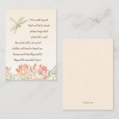 Lotus Blume and Dragon Fly Book Request Card Begleitkarte (Vorne/Hinten)