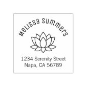 Lotus-Blume-Angegebene Adresse Gummistempel (Prägung)