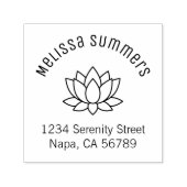 Lotus-Blume-Angegebene Adresse Permastempel (Design)