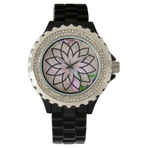 Lotus Blume Armbanduhr