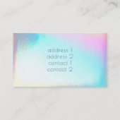 Lotus-Blume auf IMITATEN irisierende Textur Visitenkarte (Rückseite)