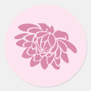 Lotus-Blume-Aufkleber (pink) Runder Aufkleber