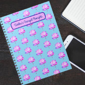 Lotus Blume Baby Blue Background Notebook Notizblock