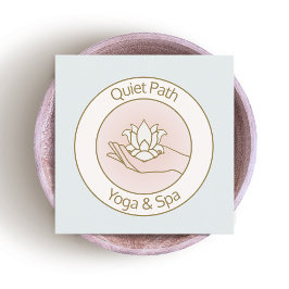 Lotus Blume Beauty Wellness-Center Quadratische Visitenkarte