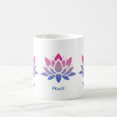 Lotus Blume benutzerdefinierter Text-Yoga Kaffeetasse (Mittel)