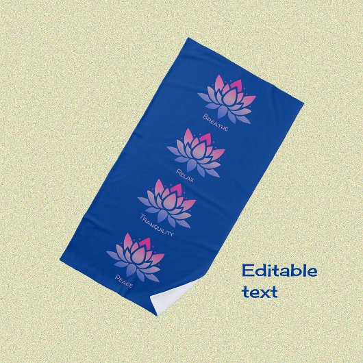 Lotus Blume Blau Ruhe Strandtuch