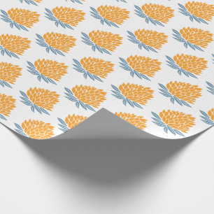 Lotus Blume Blauer Orangensaft Geschenkpapier