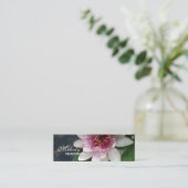 Lotus Blume Blossom Business Cards Mini Visitenkarte (Stehend Vorderseite)