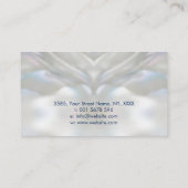 Lotus Blume - Blue Agate Geode auf Perle Visitenkarte (Rückseite)