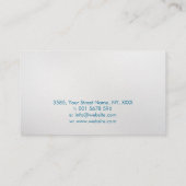 Lotus Blume - Blue Agate Geode Watercolor Visitenkarte (Rückseite)