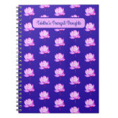 Lotus Blume Blue Background Notebook Notizblock (Vorderseite)