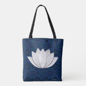 Lotus Blume Blue Galaxy Tote Bag Tasche (Rückseite)