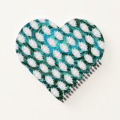 Lotus Blume Blue Green Galaxy Heart Notebook Notizblock (Rückseite)