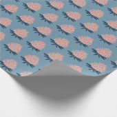 Lotus Blume Blue Pink Weihnachtsgeschenk Geschenkpapier (Ecke)