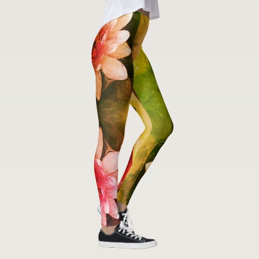 Lotus-Blume blühen Leggings (Rechts)