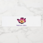 Lotus Blume Blühen Wasserflaschenetikett (Einzelnes Label)